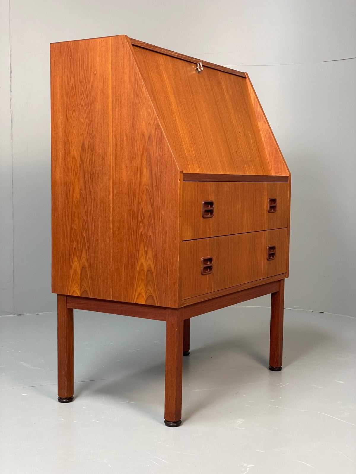 Vintage Danish Teak Bureau Retro 1970s Drawers By Gunnar Nielsen EB10964 MWOO19