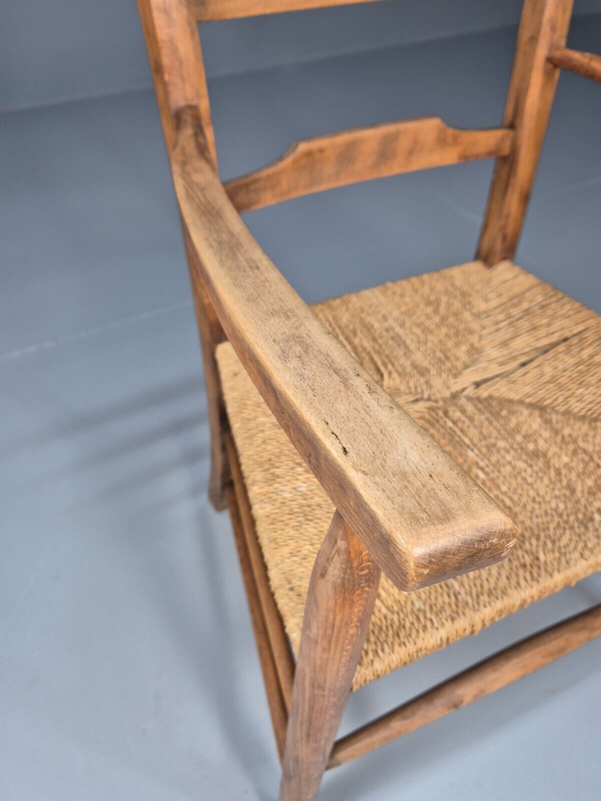 Vintage Danish Ladder Back Chair With Seagrass Seat EB8870 VBER - UKDK FURNITURE