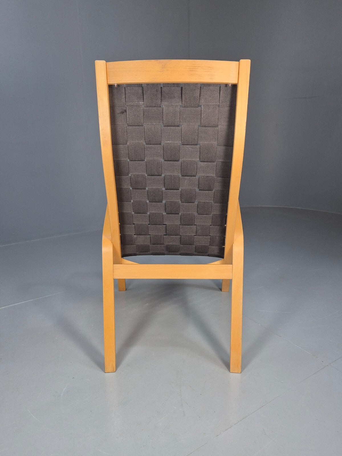 Vintage Danish Lounge Chair Black Canvas Bentwood Aalto Style Retro EB8516 MBEN - UKDK FURNITURE