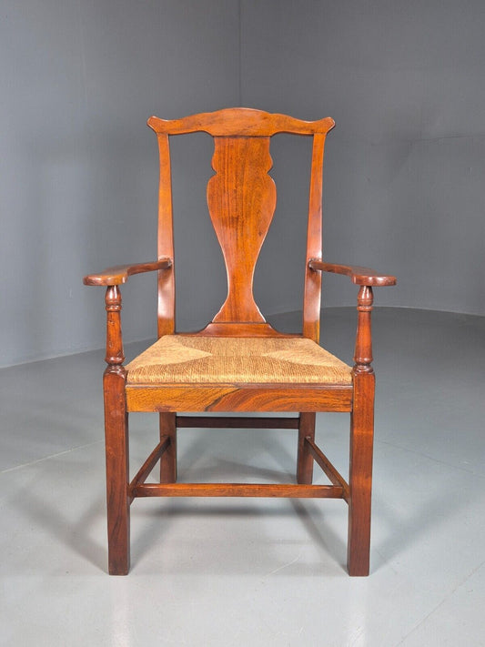 Vintage Elbow Chair String Seat Lyre Back Frame 1950s Reproduction EB7879 VCAR - UKDK FURNITURE