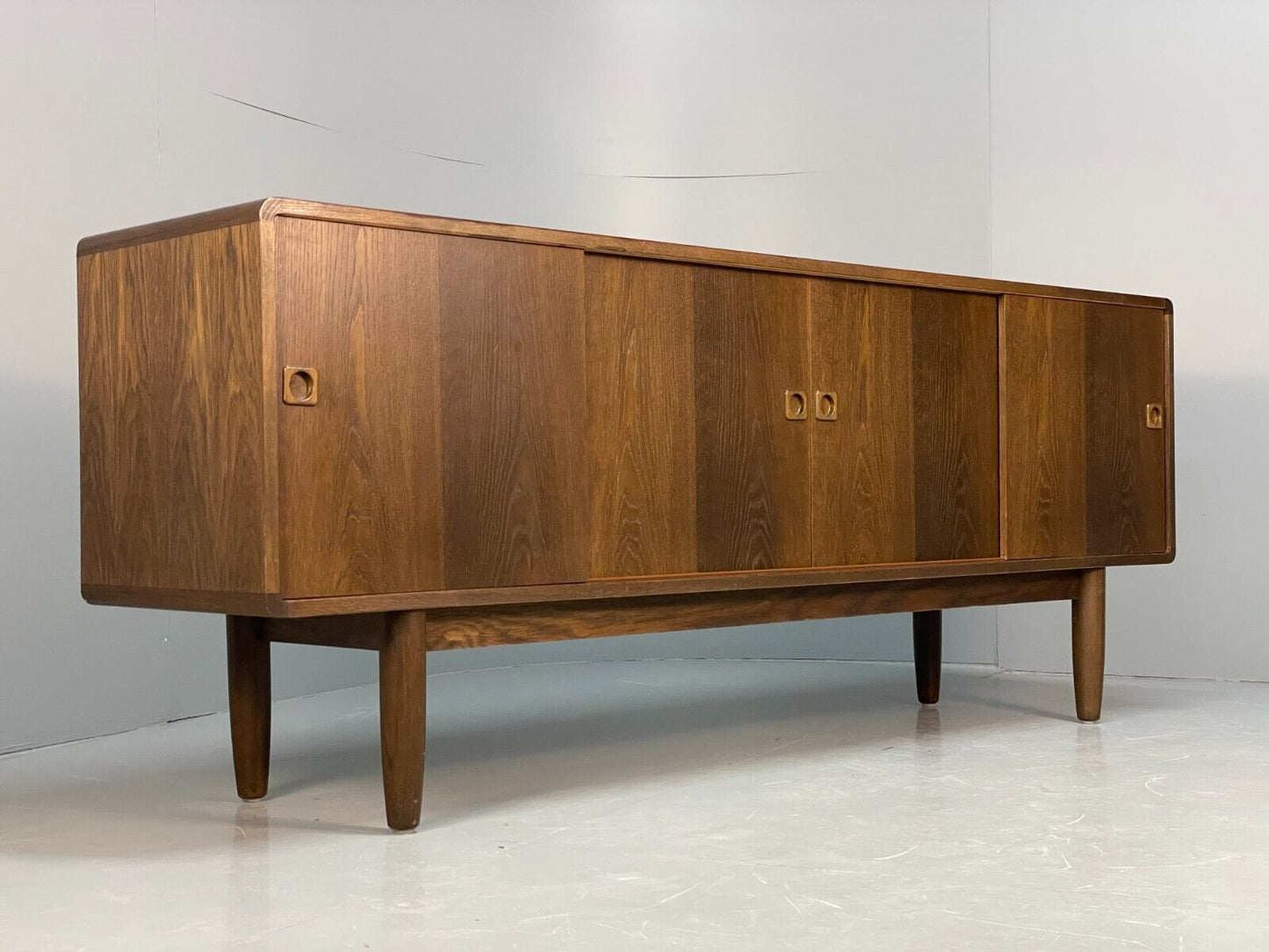 Vintage Danish Large Oak Sideboard Midcentury Shelving Storage EB8688 MWOO - UKDK FURNITURE