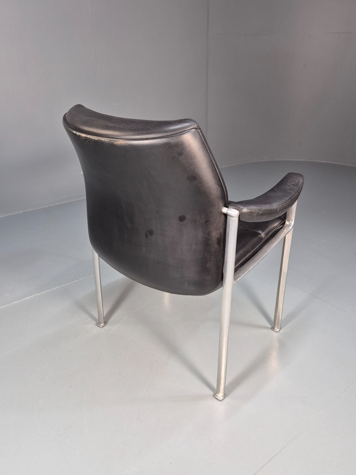 Roder Sohne Leather and Aluminium Boardroom Chair 1960s Retro MCM EB10645 MNOR7