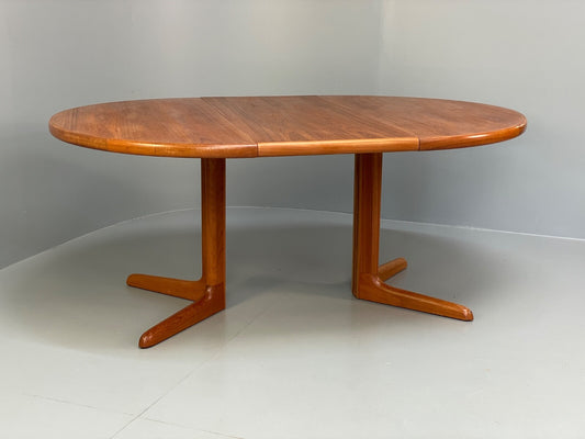 Teak Extending Round Dining Table Vintage Danish Skovby Retro 1970s EB9754 MWOO - UKDK FURNITURE