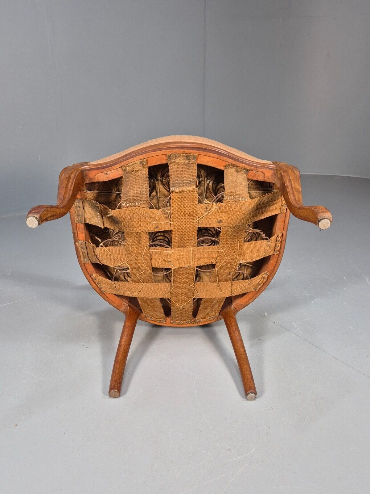 Vintage Danish Rococo Style Lounge Chair Figural Tapestry Upholstery EB8982 VCLO - UKDK FURNITURE