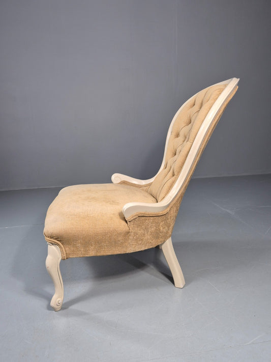 Antique Balloon Back Saloon Chair Victorian Nursing Chair EB11221 VCLO1