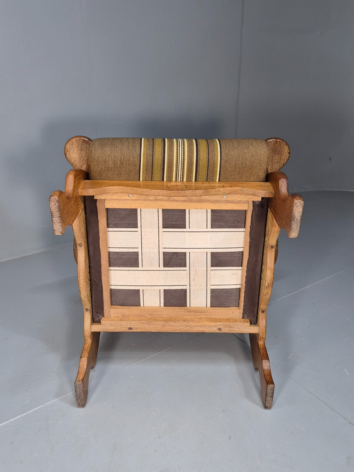 Vintage Kjaernulf Style Lounge Chair Oak and Green 1970s Retro EB9547 MNOR - UKDK FURNITURE