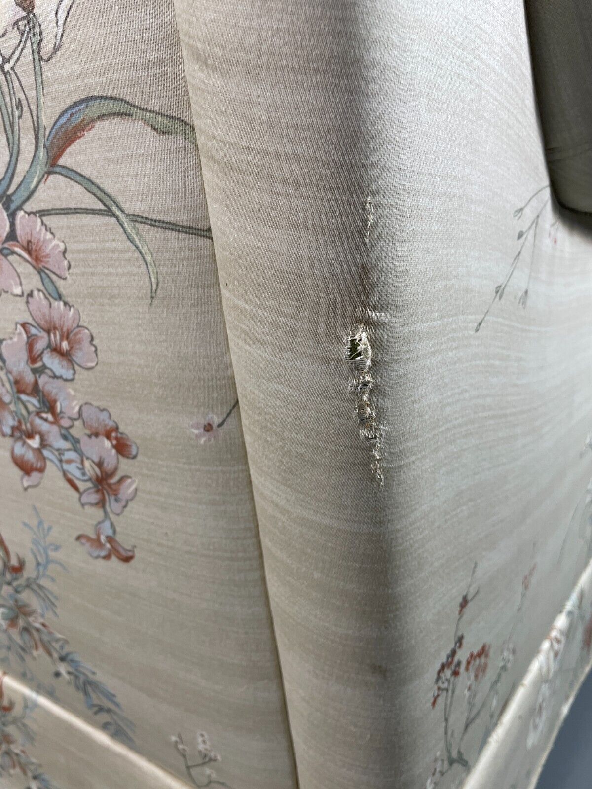 Vintage Danish Lounge Chair Floral Print Cotton 1970s Retro EB6605 VCLO - UKDK FURNITURE