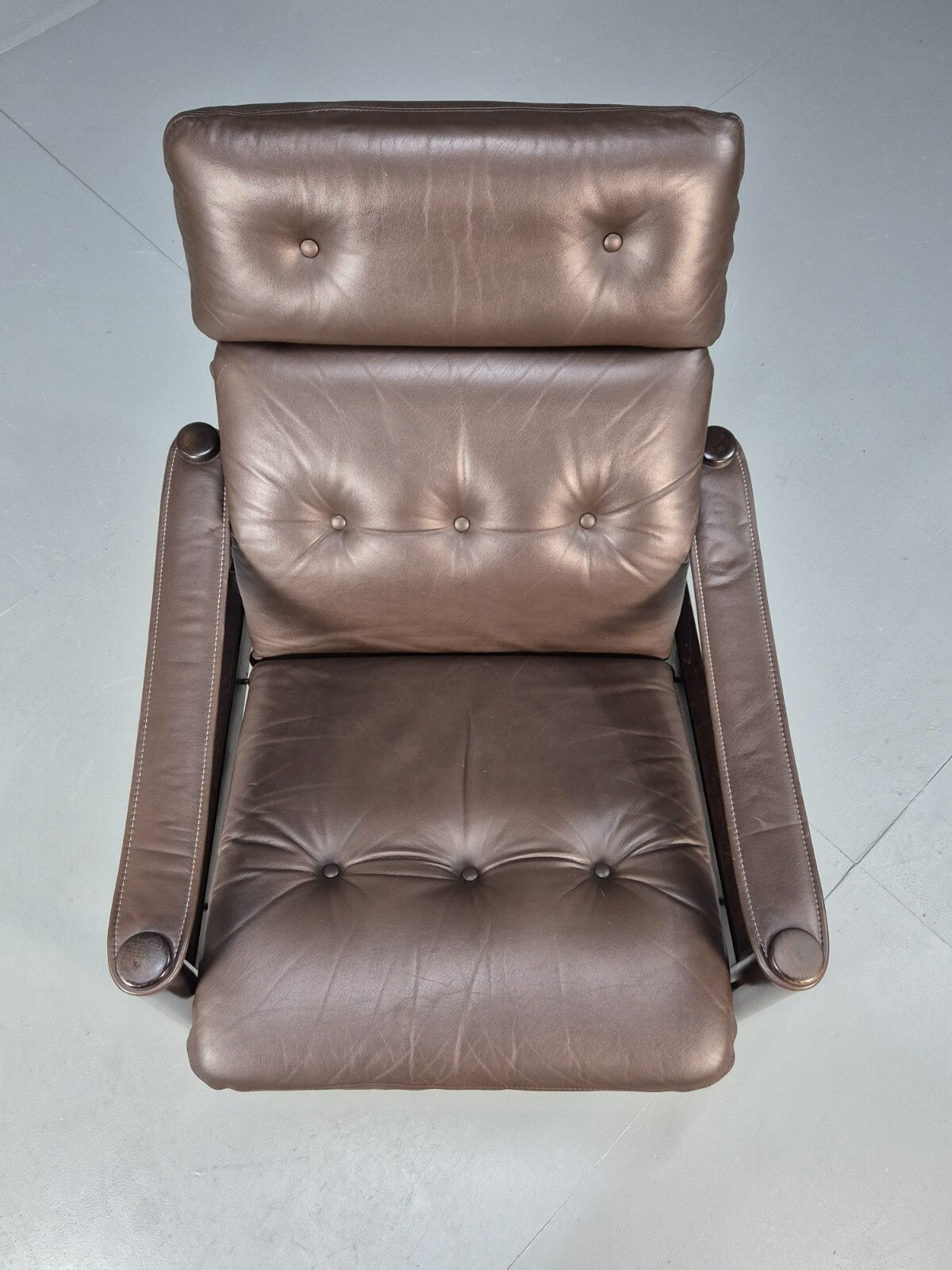 Vintage Brown Leather Lounge Chair Ebbe Gehl & Sorren Nissen Danish EB9790 MNOR - UKDK FURNITURE