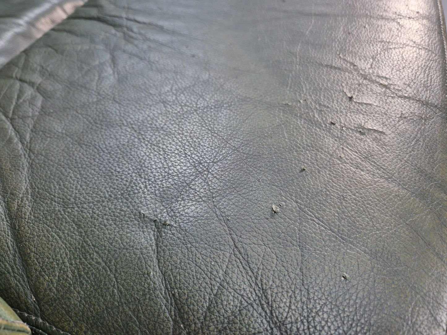 2 Vintage 1970s Green Leather Lounge Chairs Harrods Originally Retro EB9165 MNOR - UKDK FURNITURE