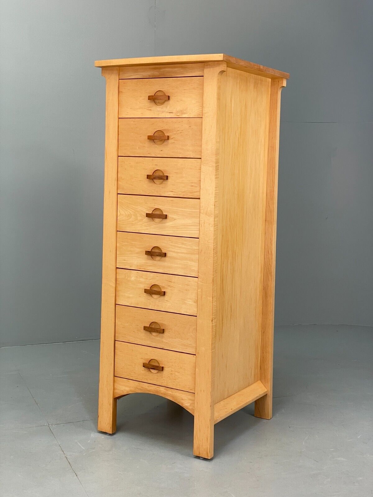 Modern Solid Tallboy Chest Of Drawers Berkeley By Copeland EB9122 MWOO - UKDK FURNITURE