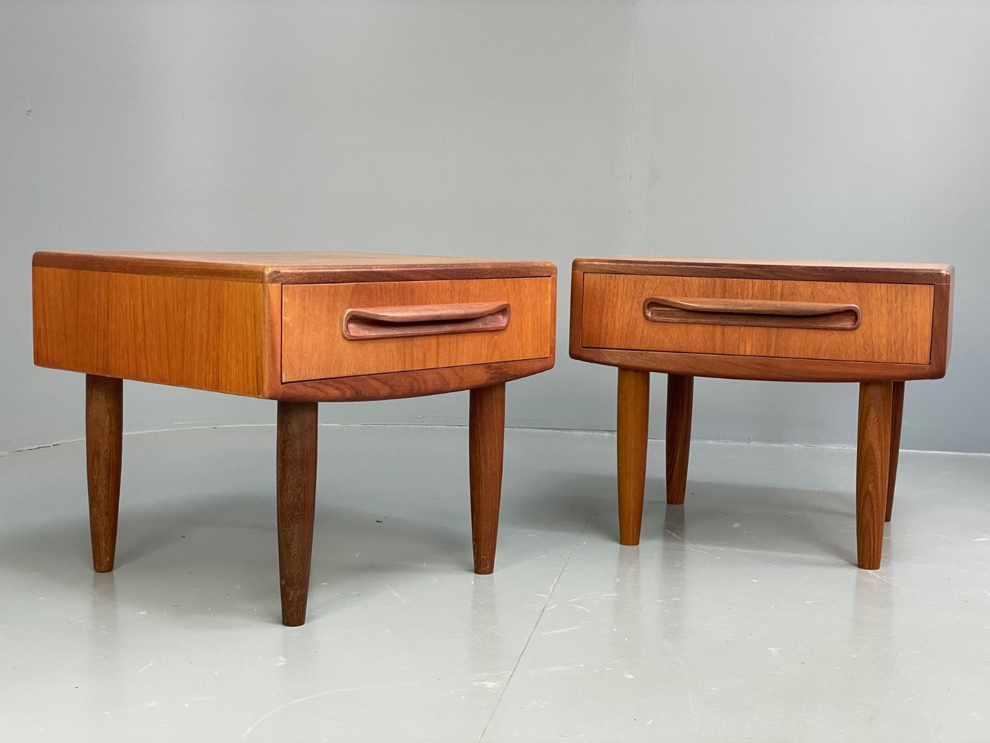 Vintage G Plan Teak Bedside Cabinets Pair Fresco Range 1960s Retro EB10008 MWOO - UKDK FURNITURE