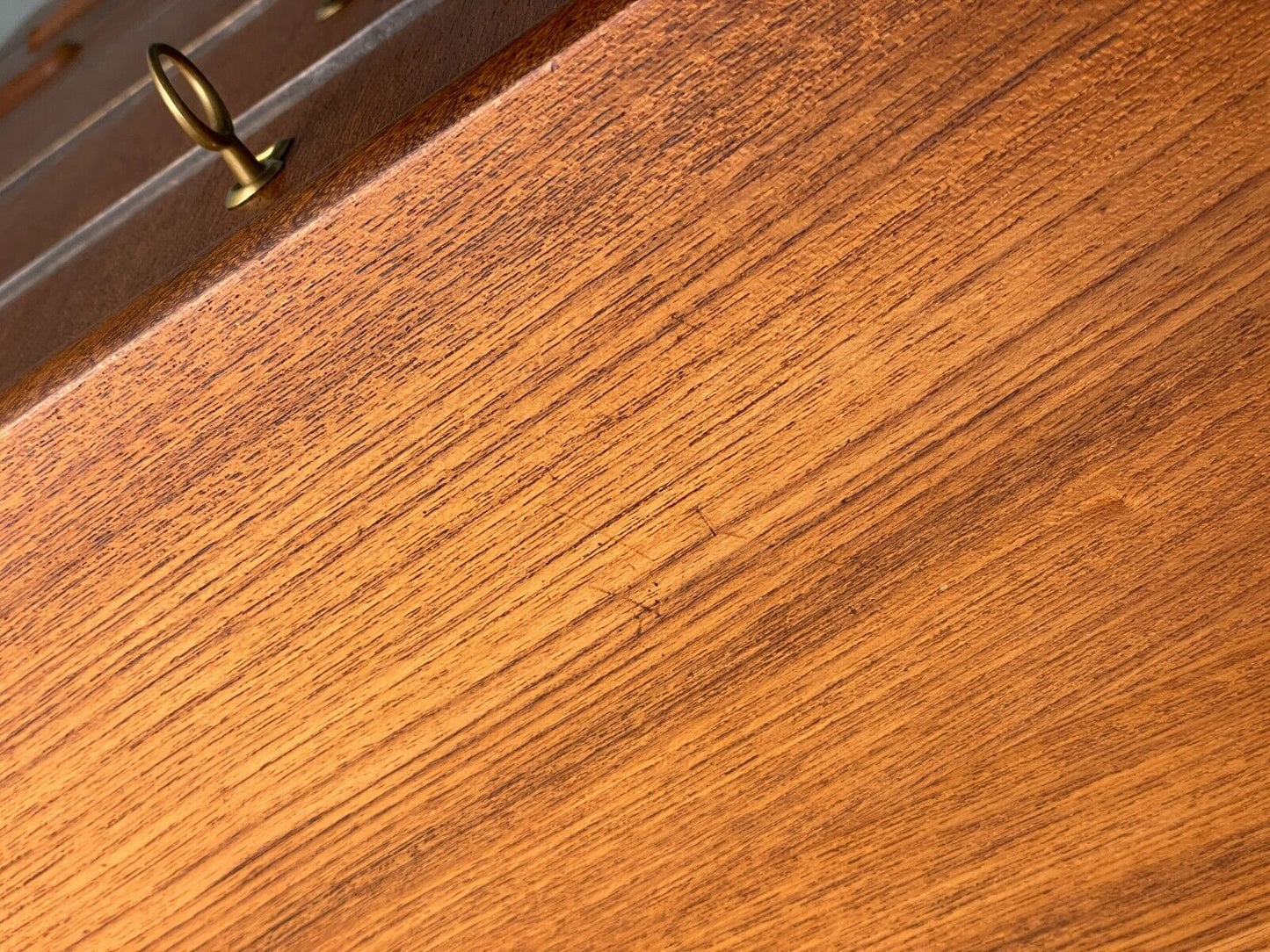 Vintage Danish Teak Chest Of Drawers Solid Handles Mid Century EB9117 MWOO - UKDK FURNITURE