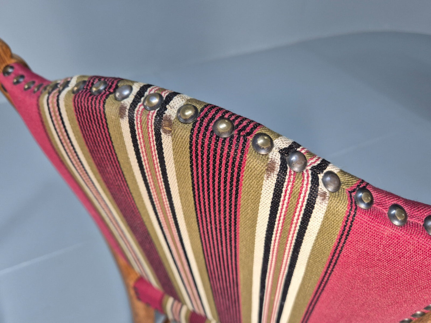 6 Vintage Kjaernulf Style Dining Chairs Oak Red Wool 1970s Retro EB9535 MDIN - UKDK FURNITURE