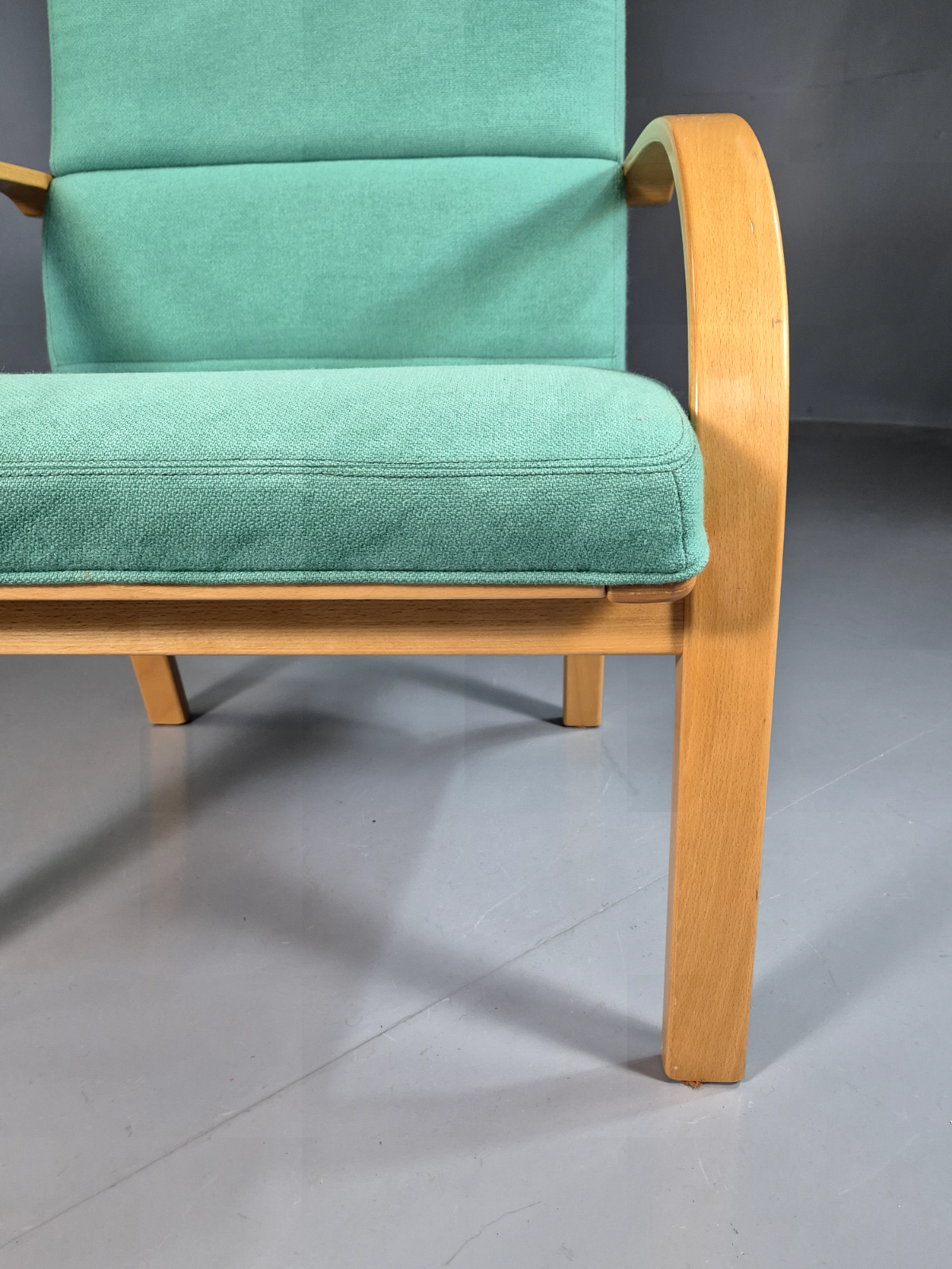Vintage Danish Lounge Chair Mint Bentwood 1980s Retro EB7350 MBEN - UKDK FURNITURE