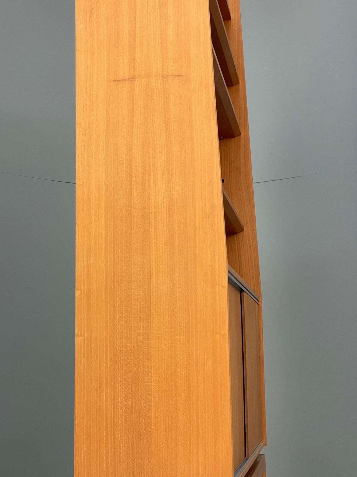 Vintage Cherry Wall Unit Bookcase By Minty Mid Century 1960s EB9722 MWOO - UKDK FURNITURE