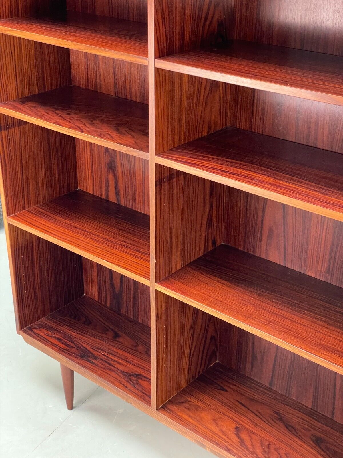 Vintage Danish Shelving Unit Retro Adjustable Storage Darkwood EB9103 MWOO - UKDK FURNITURE