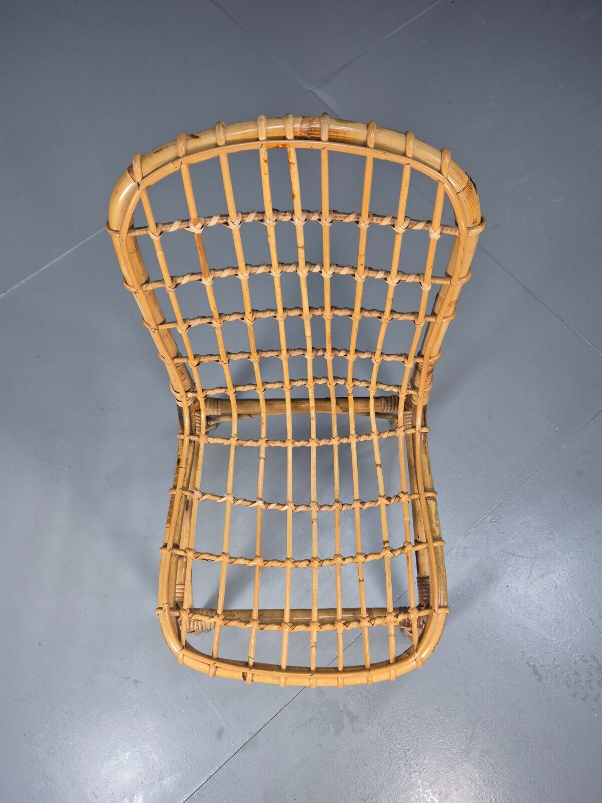 Vintage Cane Occasional Chair Retro Seating Dining Chair EB8871 VDIN - UKDK FURNITURE