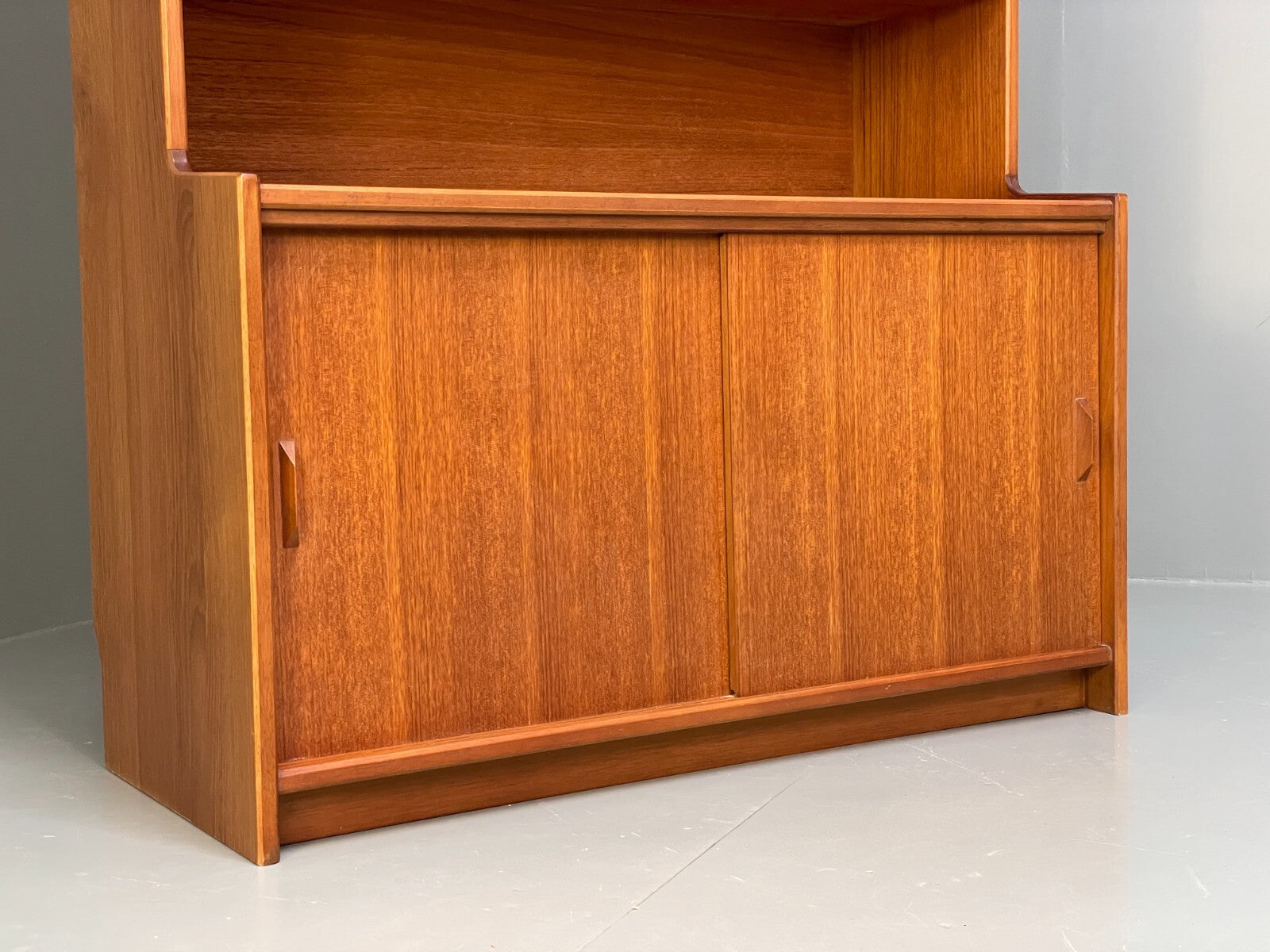 Vintage Teak Wall Unit By Gibbs Furniture 1970s Glazed EB9715 MWOO - UKDK FURNITURE