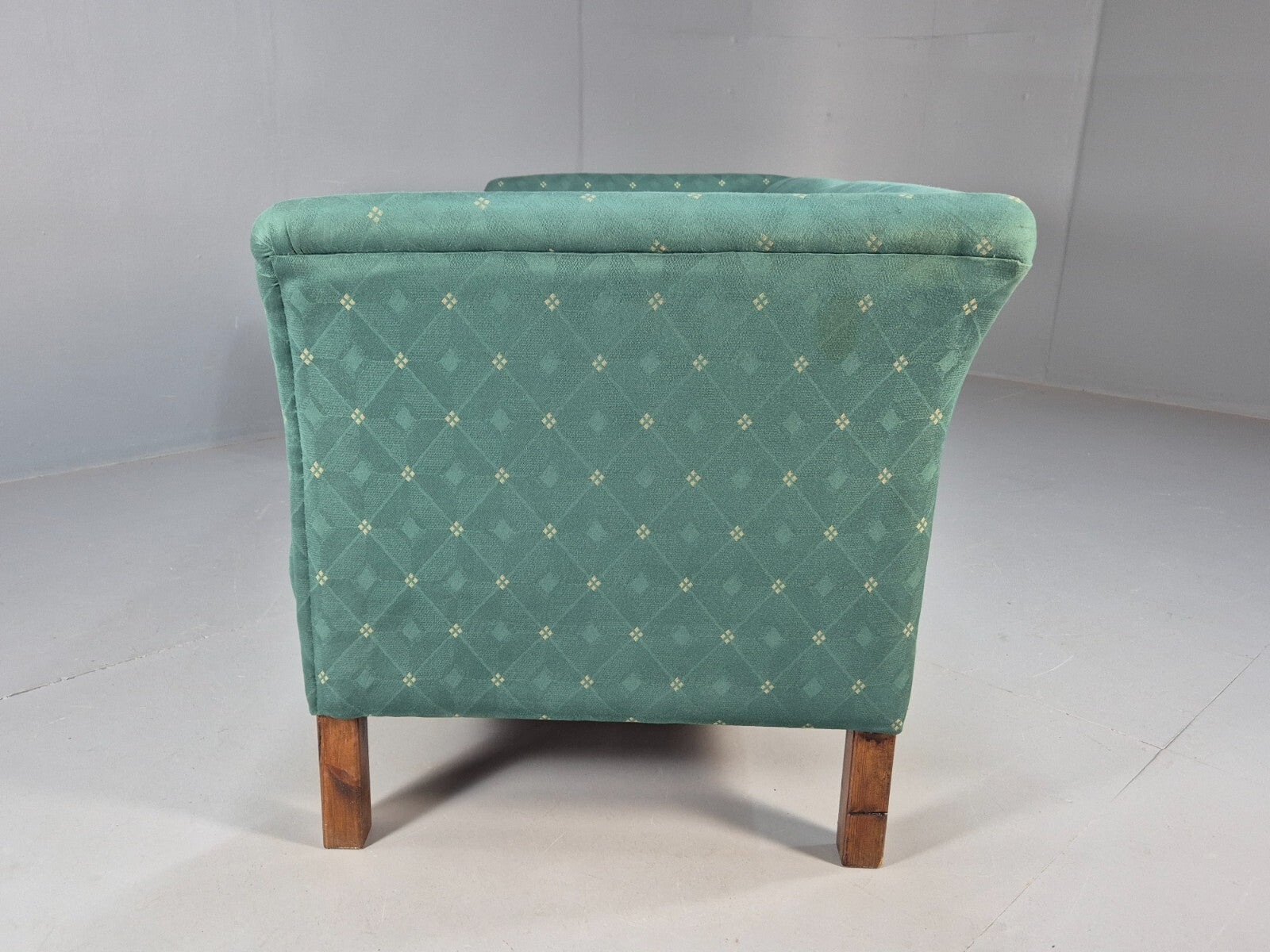 Vintage Danish Green 2 Seat Classic Mid Century Shaped Sofa 1980s EB9565 M2SS - UKDK FURNITURE