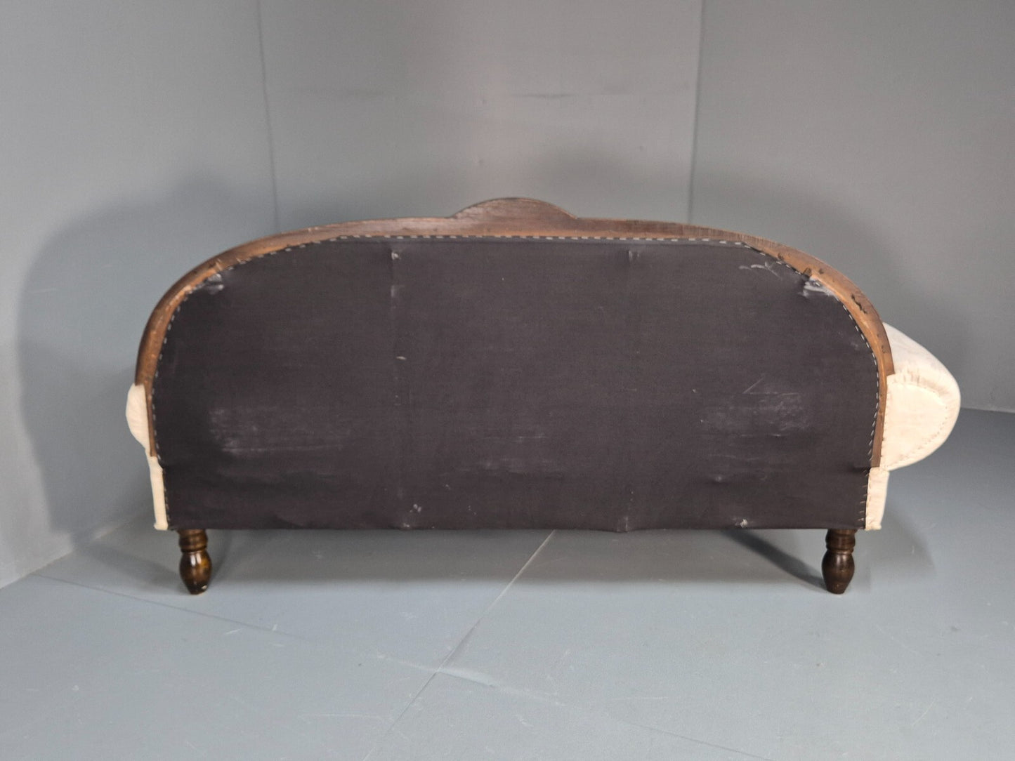 Antique Art Deco Danish Chaise Lounge Off White Mahogany Frame 1930s EB9623 VCHA - UKDK FURNITURE