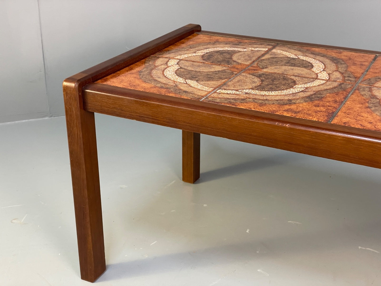 Vintage 1970s Tile Topped Teak Coffee Table Danish Retro Design EB9833 MWOO - UKDK FURNITURE