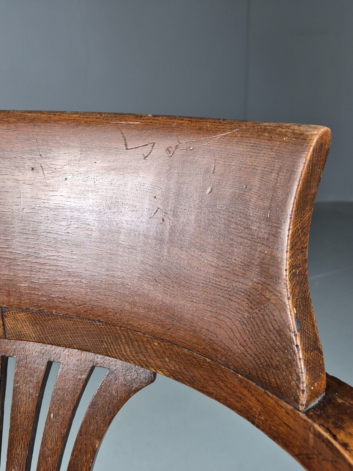 Vintage Elbow Chair Red Leatherette Oak Frame 1950s EB7871a VDIN - UKDK FURNITURE