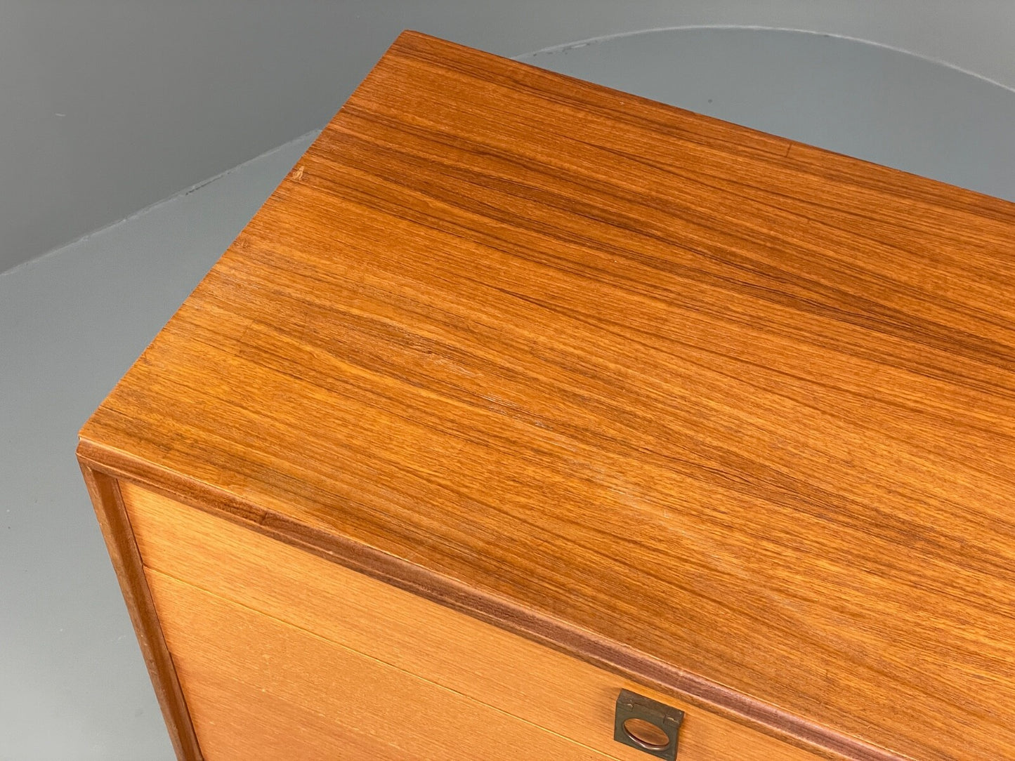 G Plan Teak Chest Of Drawers Vintage 1970s Brass Handles Felt Lined EB9762 MWOO - UKDK FURNITURE