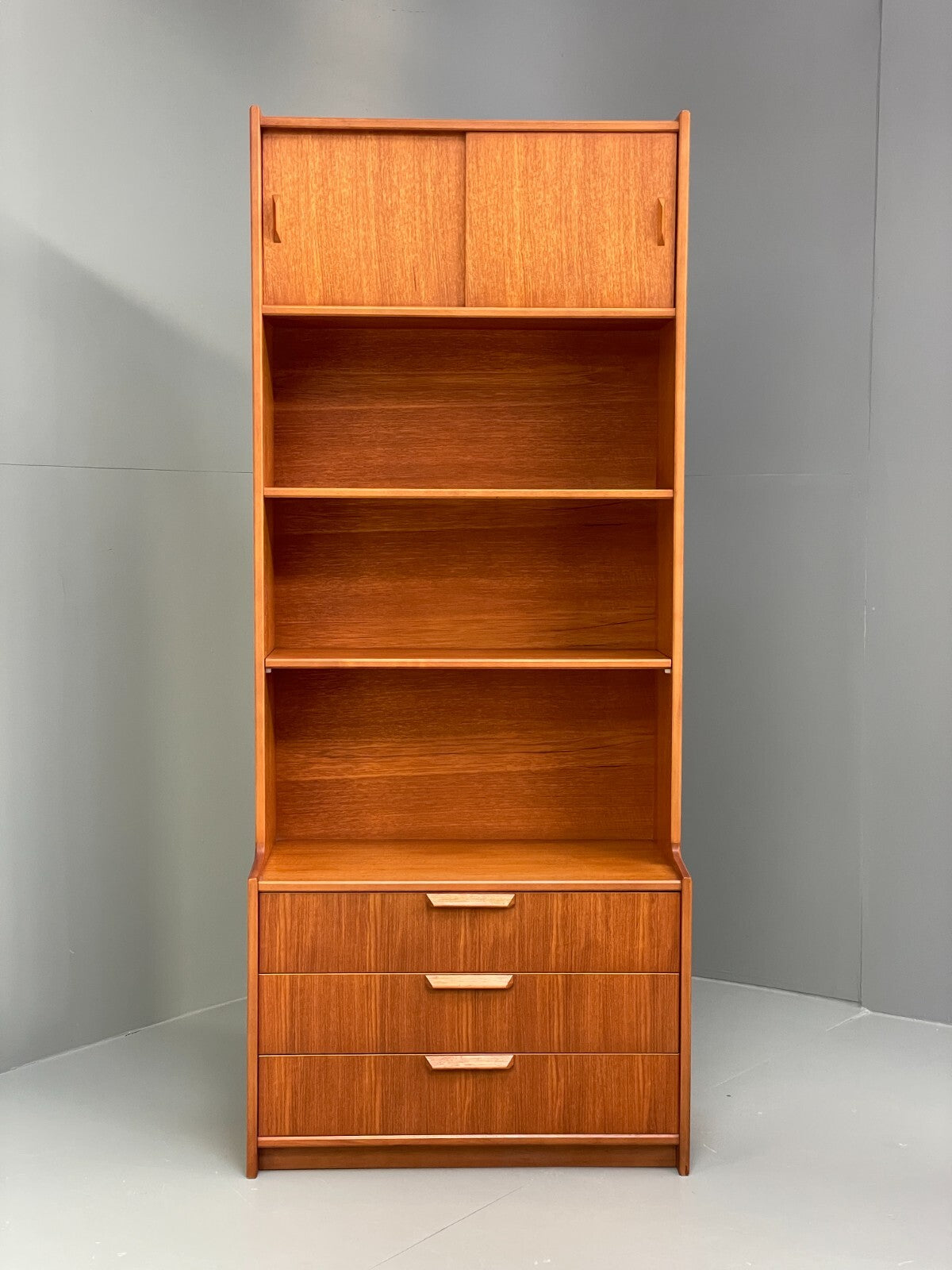 Vintage Teak Wall Unit By Gibbs Furniture 1970s Design Drawers EB9529 MWOO - UKDK FURNITURE