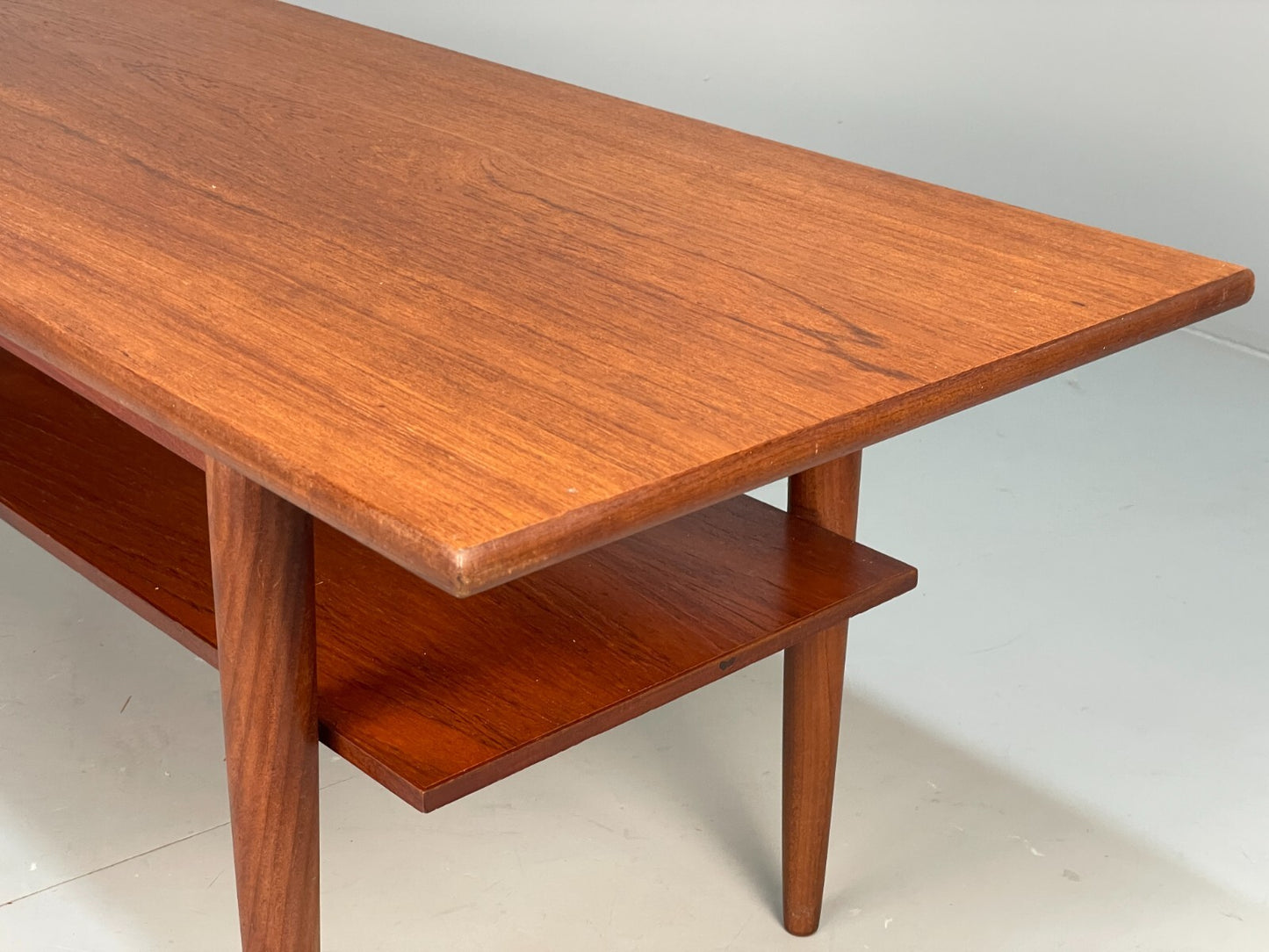 Vintage Teak Coffee Table With Magazine Rack Retro Danish Design EB9426 MWOO - UKDK FURNITURE