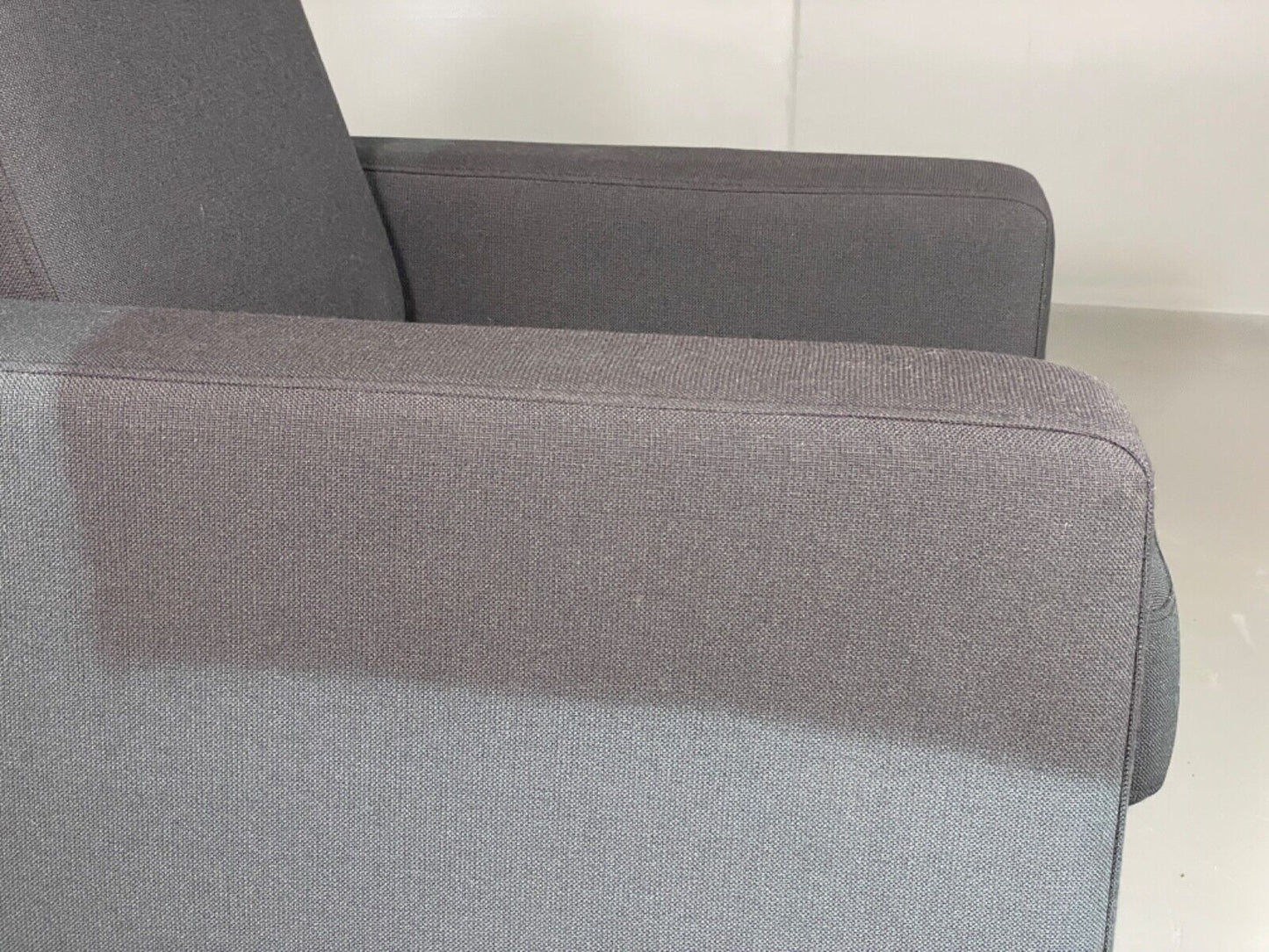 Vintage Danish Lounge Chair by Hurup Slate Grey Fabric Retro MCM EB6116 MNOR - UKDK FURNITURE