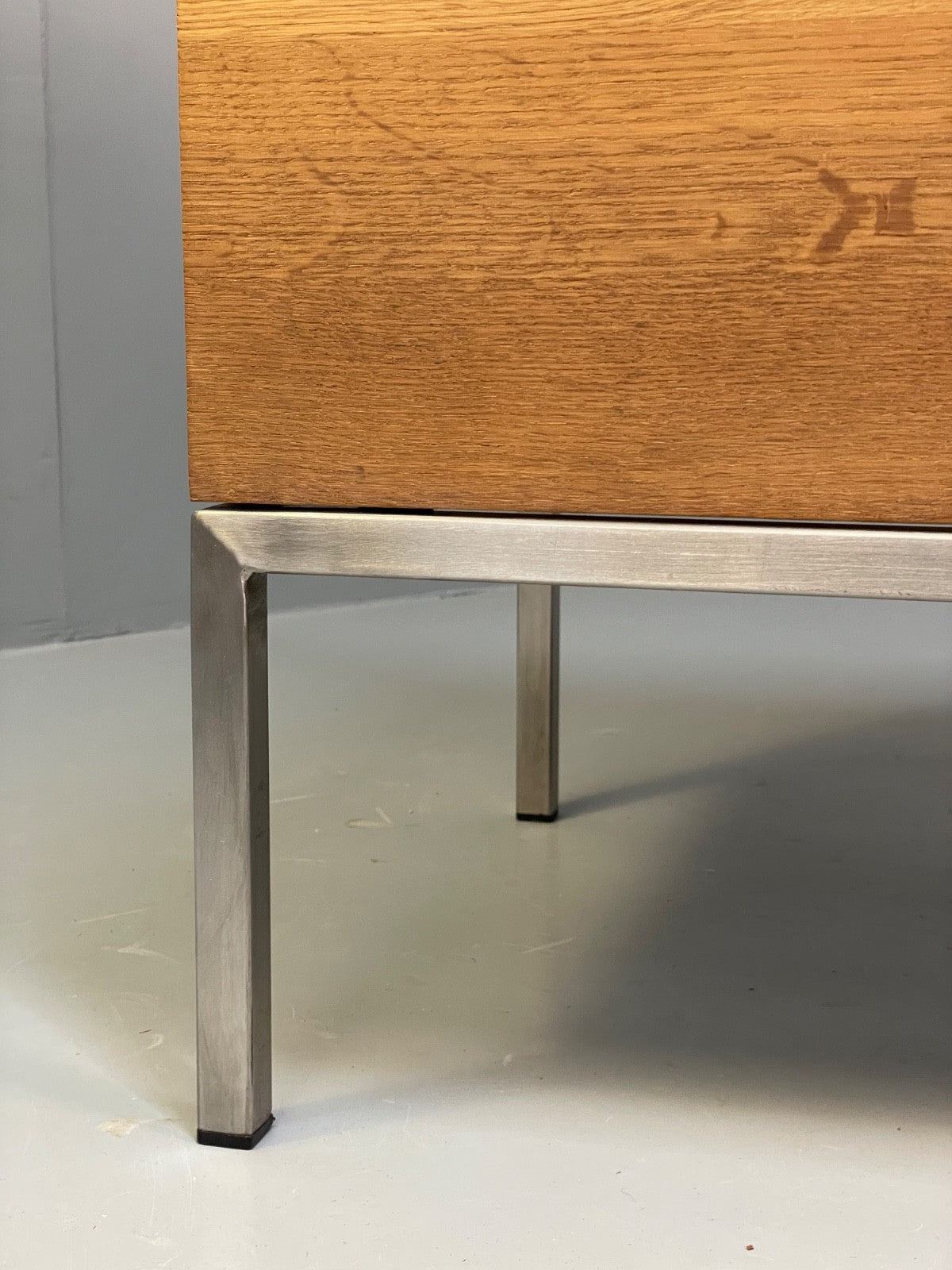 Modern Solid Oak Sideboard Ligna By Ethnicraft Steel Base EB9836 MWOO - UKDK FURNITURE