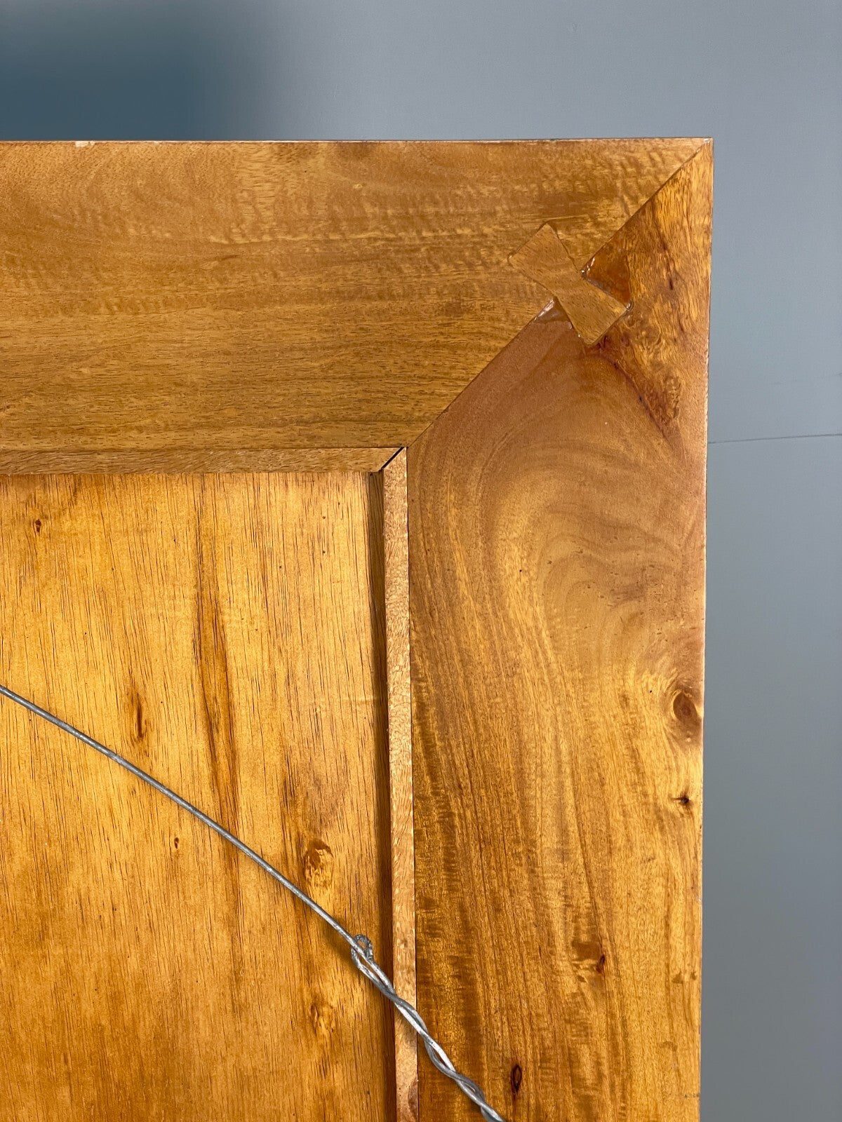 Large Rectangular Wall Mirror In A Satin Birch Wood EB8390 MWOO - UKDK FURNITURE