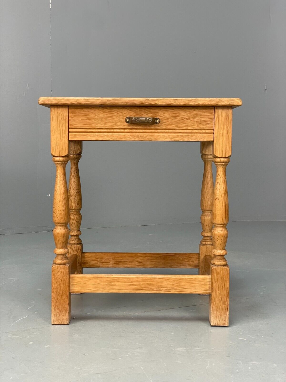 Vintage Danish Oak Bedside Table With Drawer Traditional Style EB9365 MWOO - UKDK FURNITURE