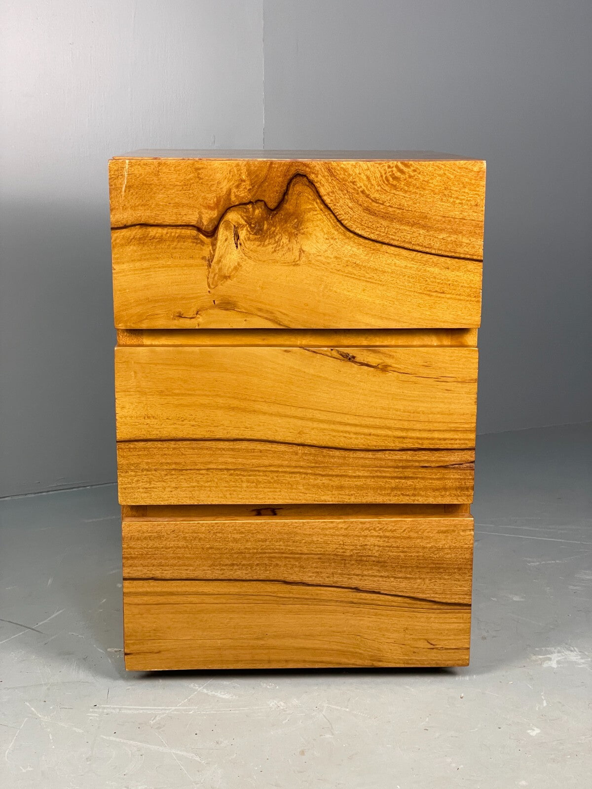 Vintage Chest Of Drawers Solid Spalted Hardwood 1980s EB7564 MWOO - UKDK FURNITURE