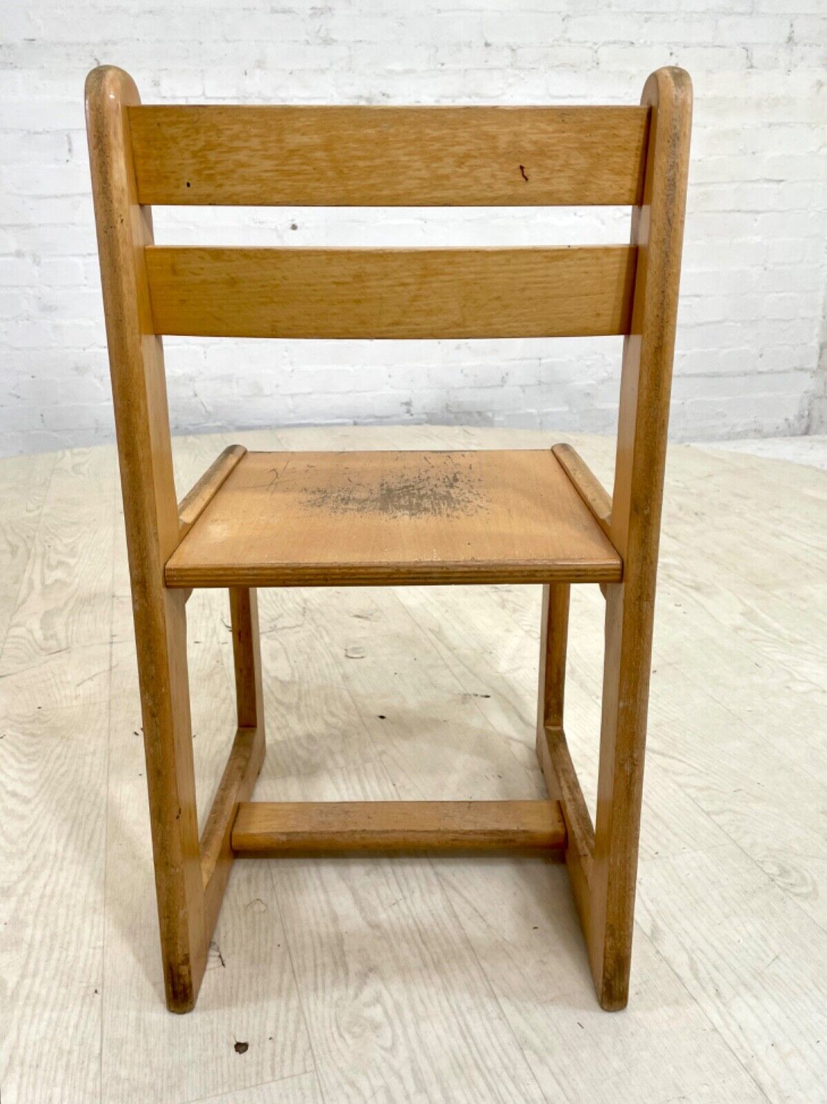 4 Vintage Danish Beech and Plywood School Chairs. Child Size, MCM EB4319 MDIN - UKDK FURNITURE