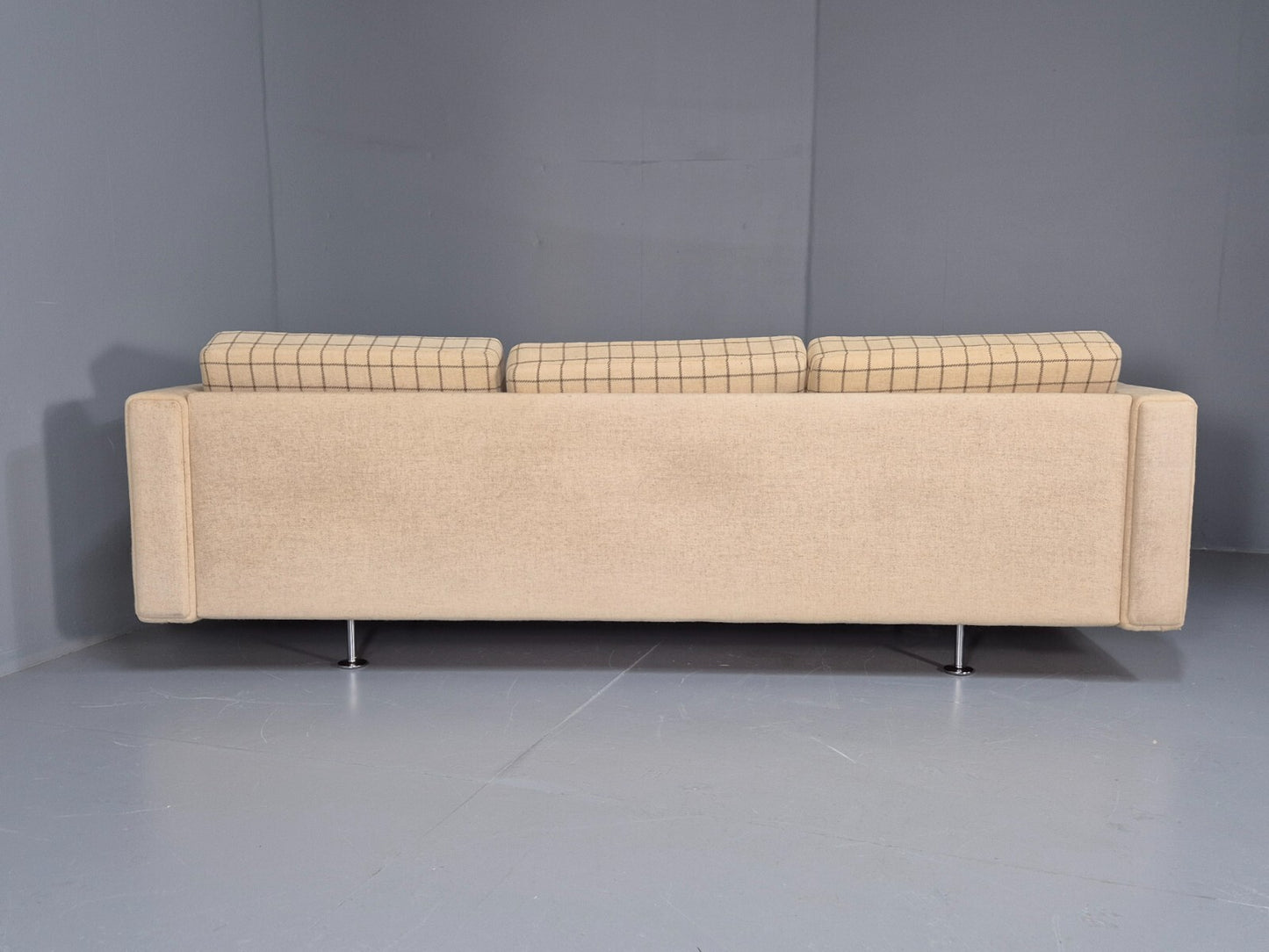 A Vintage Hans Wegner GE300 3 Seat Sofa in Original Wool MCM Retro EB9355 M3SS - UKDK FURNITURE