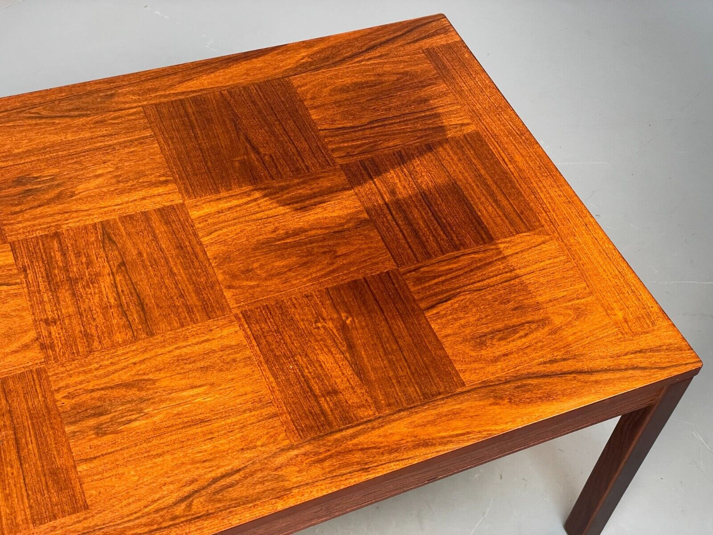 Midcentury Rectangular Chequerboard Pattern Coffee Table By Heggen EB8670 MWOO - UKDK FURNITURE