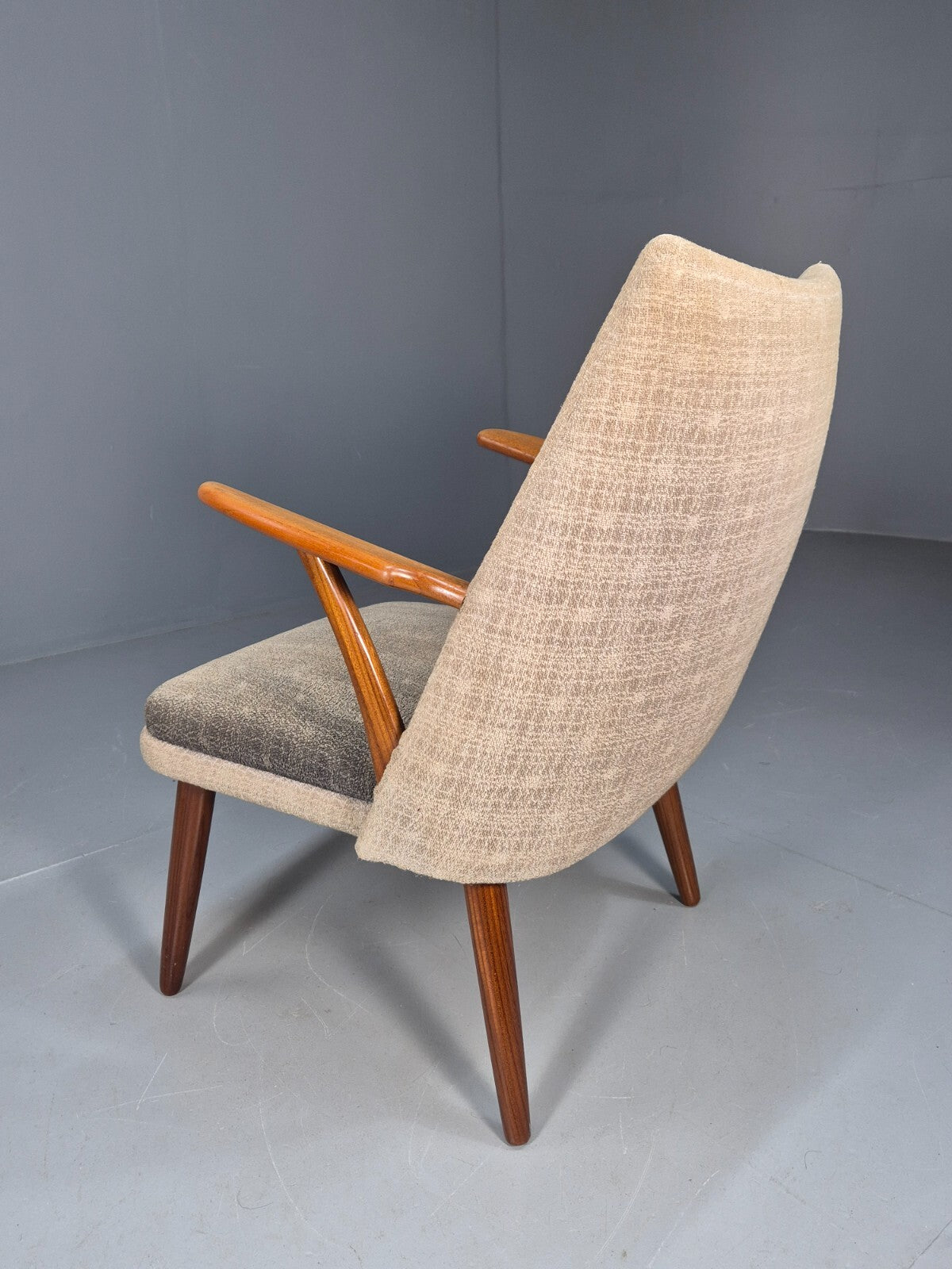 Vintage Danish Teak Armchair 1960s Mid Century Design Retro EB9240 MNOR - UKDK FURNITURE