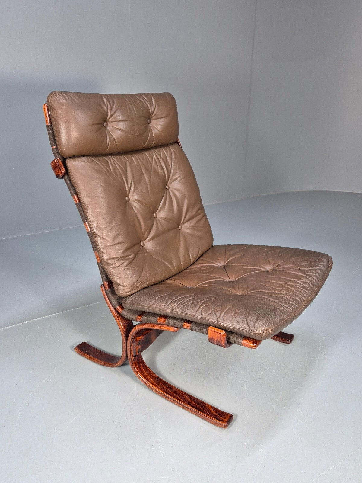 Vintage Danish Bentwood and Leather Lounge Chair 1970s Retro EB9348 MBEN - UKDK FURNITURE