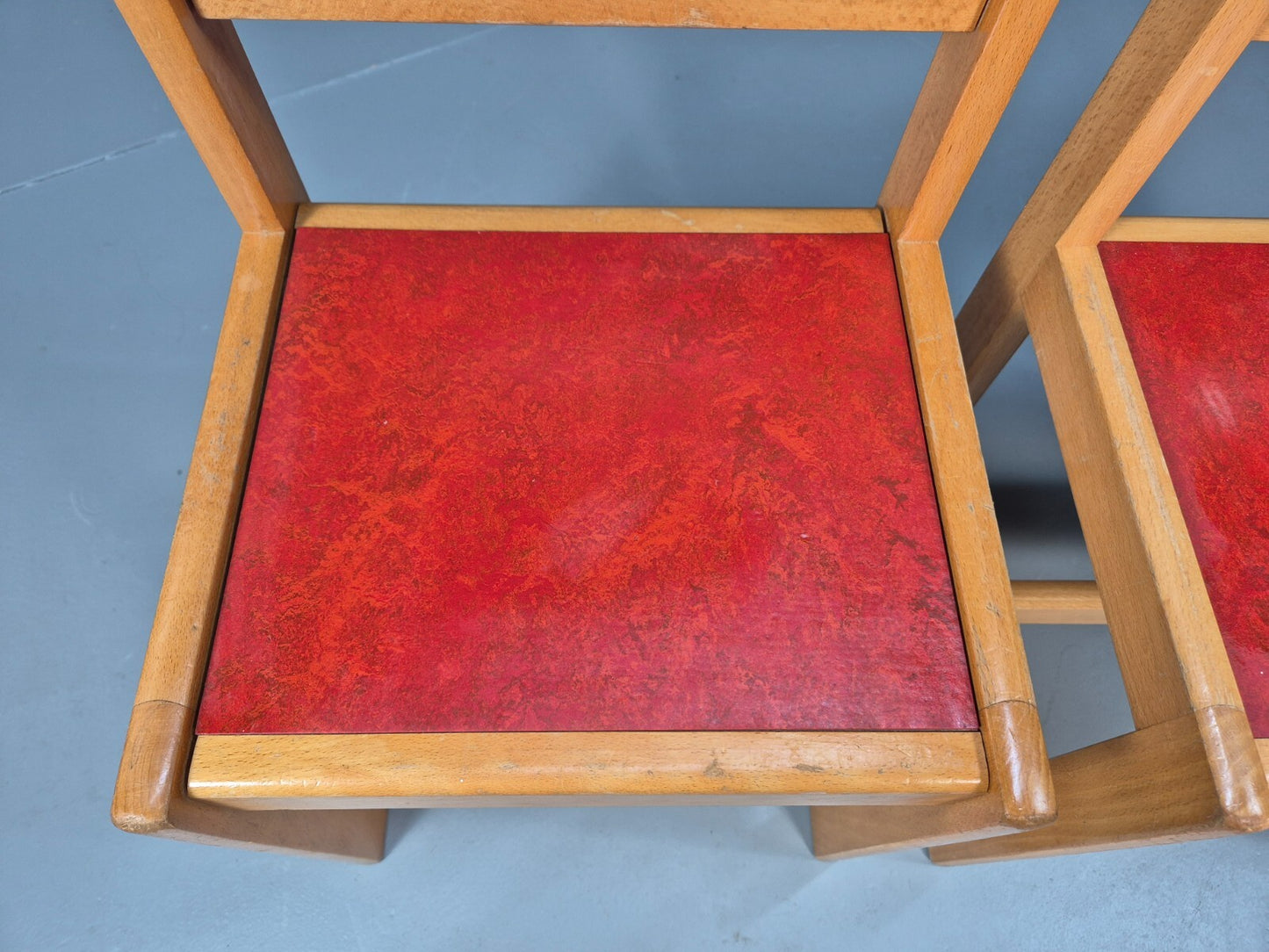 2 Vintage Danish Nursery School Chairs Beech 1970s Retro EB9673 MSTA - UKDK FURNITURE