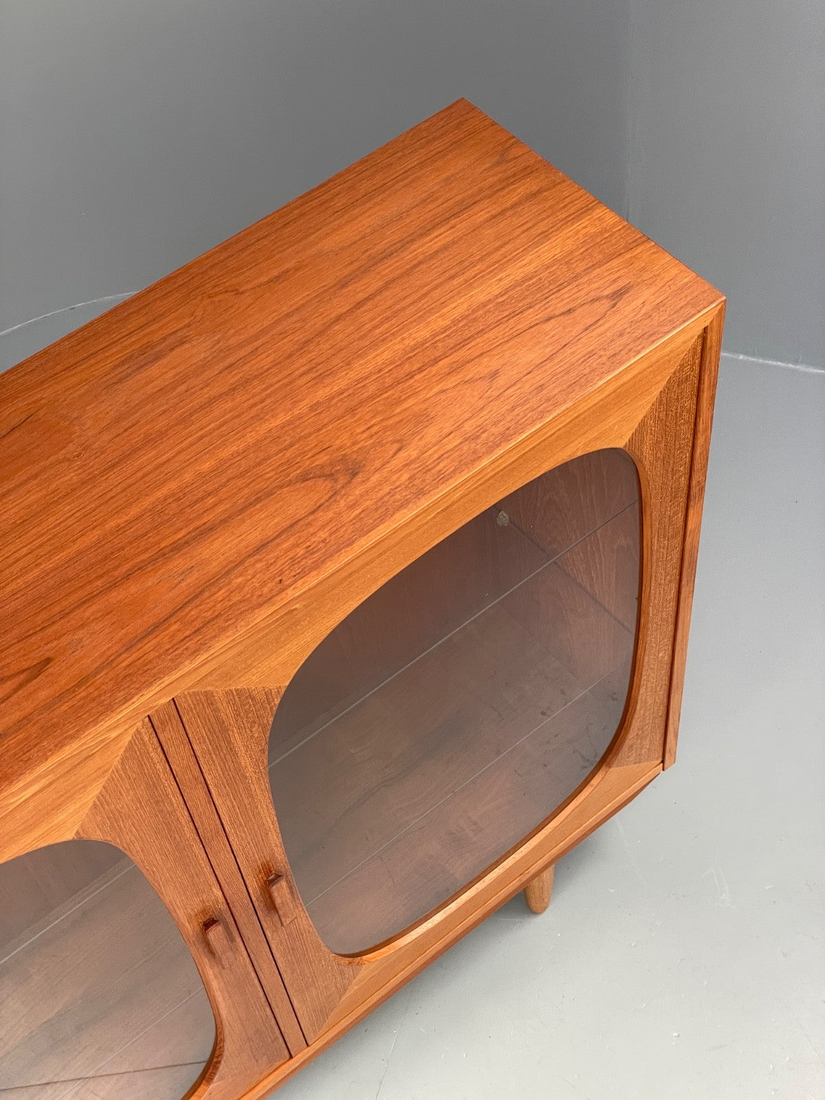 Vintage Teak Glazed Cabinet By Omann Jun 1970s Retro Danish EB9830 MWOO - UKDK FURNITURE
