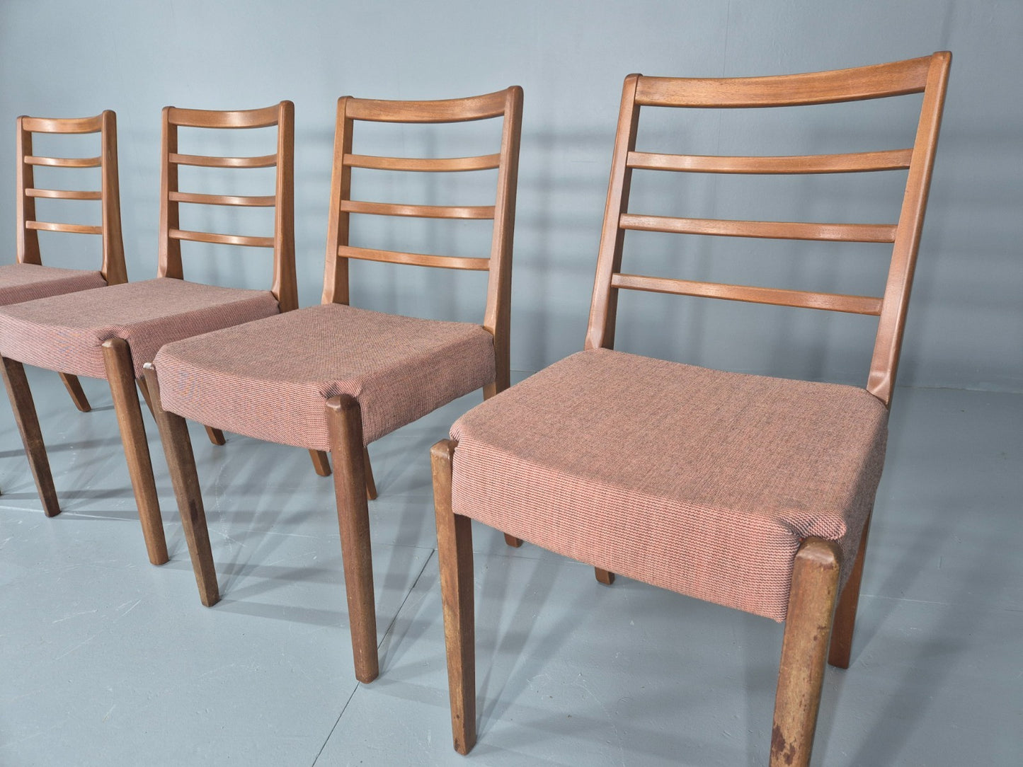 4 Vintage Mid Century Dining Chairs 1960s Retro New Upholstery EB11823 MDIN14