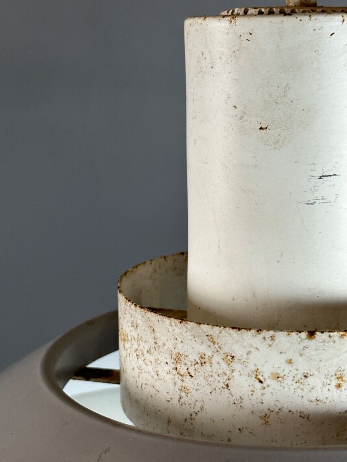 Danish Retro Industrial White And Grey Aluminium Pendent Light EB4648 LCLW - UKDK FURNITURE