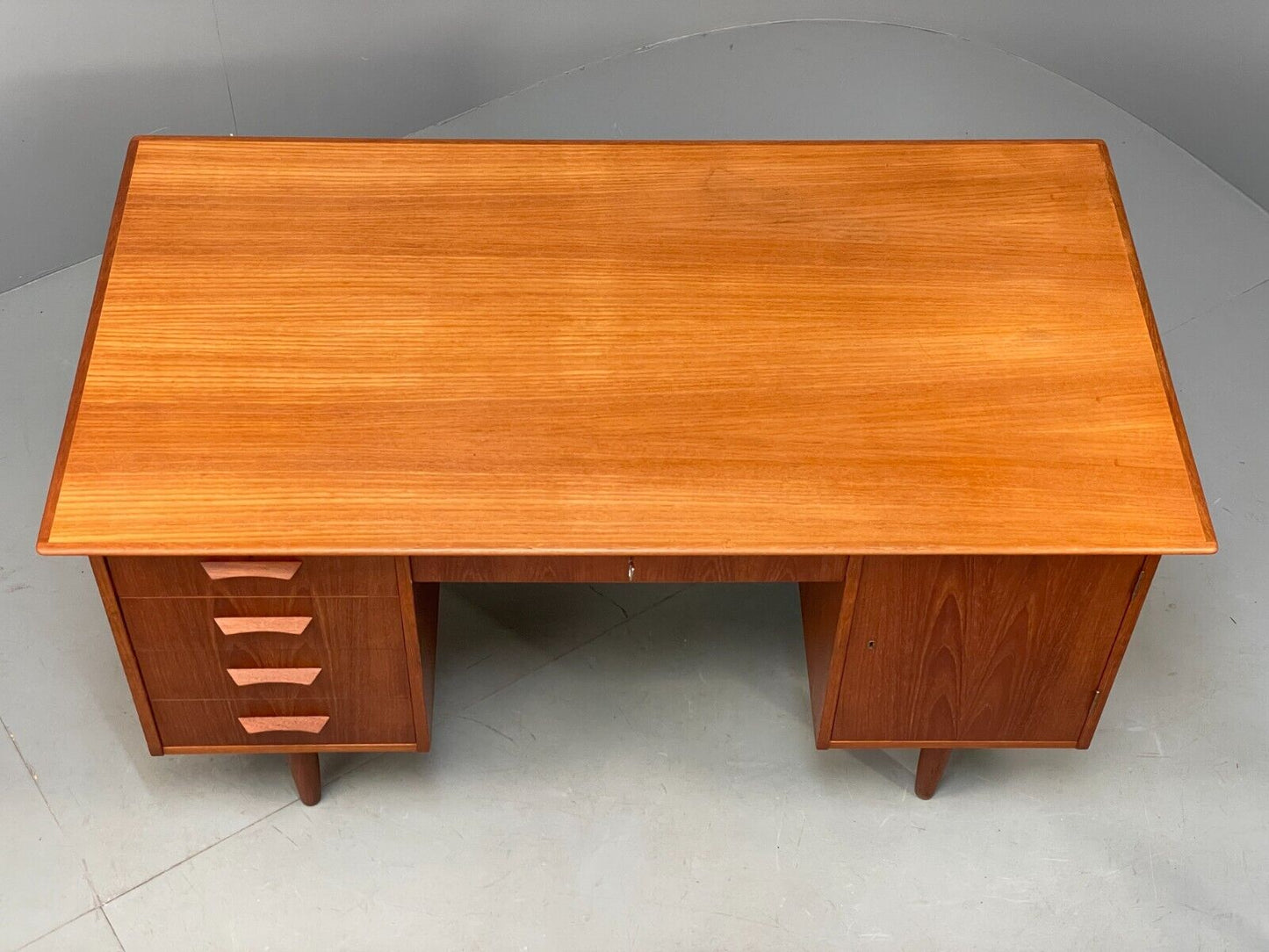 Vintage Danish Teak Desk With Drawers Shelving Mid Century Style EB9125 MWOO - UKDK FURNITURE