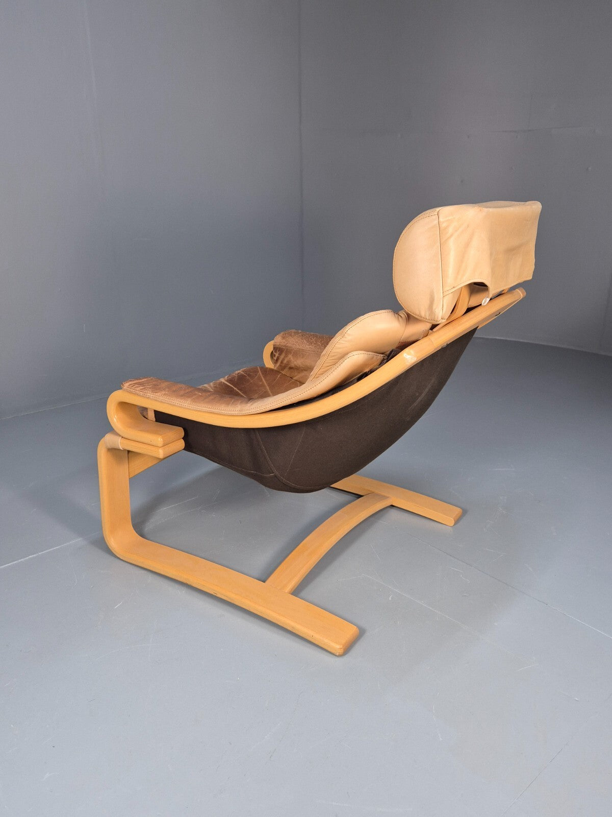 Vintage Danish Skippers Bentwood and Leather Apollo Lounge Chair EB9268 MBEN - UKDK FURNITURE