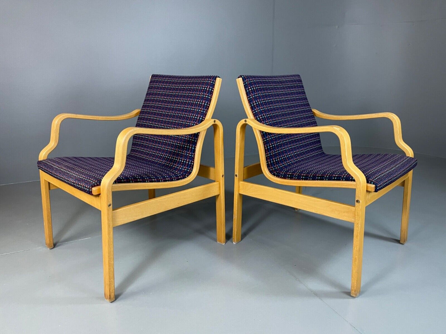 Two Farstrup Bentwood Chairs, Aalto Style, Retro, Vintage MCM EB4877 MBEN - UKDK FURNITURE