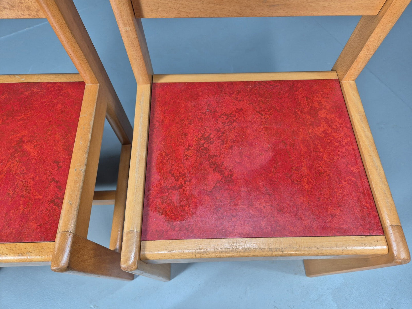 2 Vintage Danish Nursery School Chairs Beech 1970s Retro EB9673 MSTA - UKDK FURNITURE