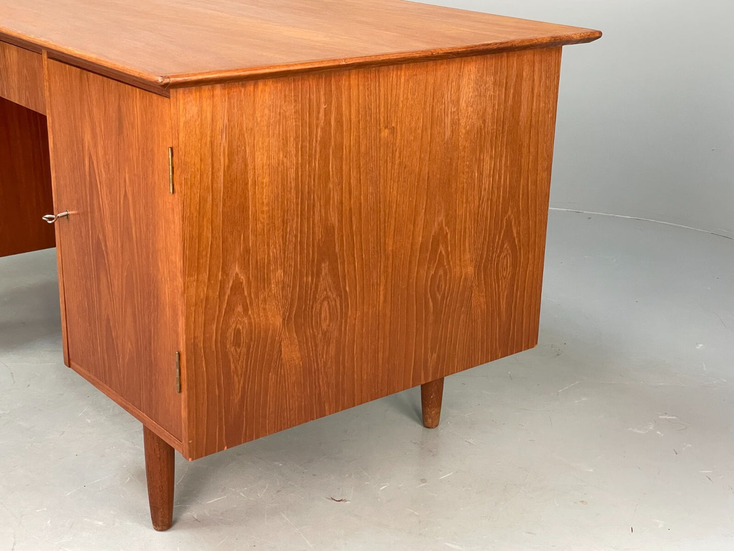 Vintage Danish Teak Desk With Drawers Shelving Mid Century Style EB9125 MWOO - UKDK FURNITURE