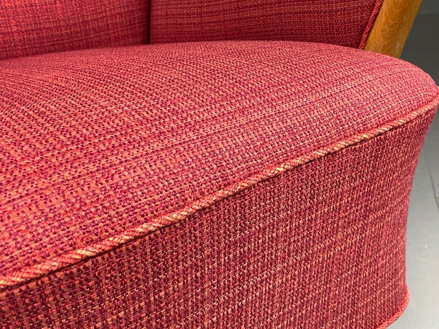 Vintage Danish Lounge Chair Red Slagelese Mobler Retro MCM EB6777 MNOR - UKDK FURNITURE