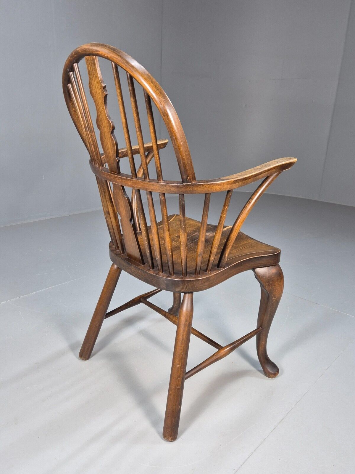 Vintage Windsor Chair Beech Wood Stickback Pad Feet Antique EB8961 VDIN - UKDK FURNITURE